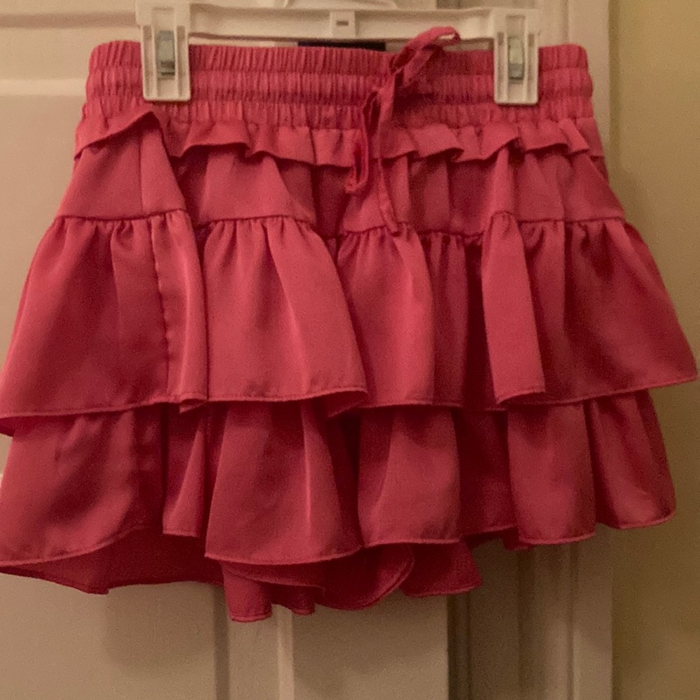 House of Spence Pink ruffled skirt
